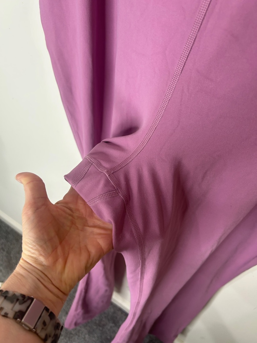 Lululemon Groove Super-High-Rise Flared Pant Nulu Velvet Dust Pink/Lilac Size 20 - Picture 13 of 16